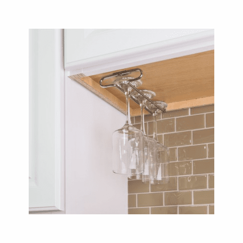 Hardware Resources STEM1-PC-R Stem Glass Holder W 4-1/16" D 9-1/16" H 1"  Finish: Chrome   Retail Packaged