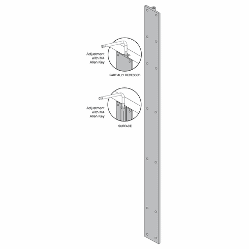 Sugatsune DSR701-1830/B-10 Recessed Door Straightener A=1830 (Set Of 10)