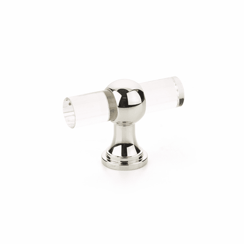 Schaub 411-PN Lumiere Transitional, Acrylic T-knob with Polished Nickel stem