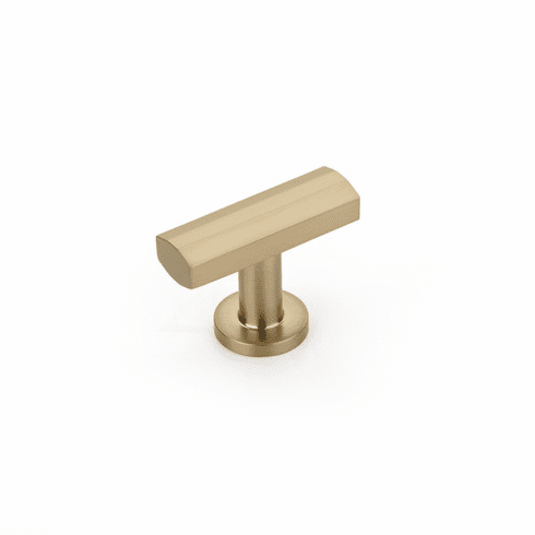 Schaub 552-SSB Heathrow, T-Knob, Signature Satin Brass, 1-3/4"