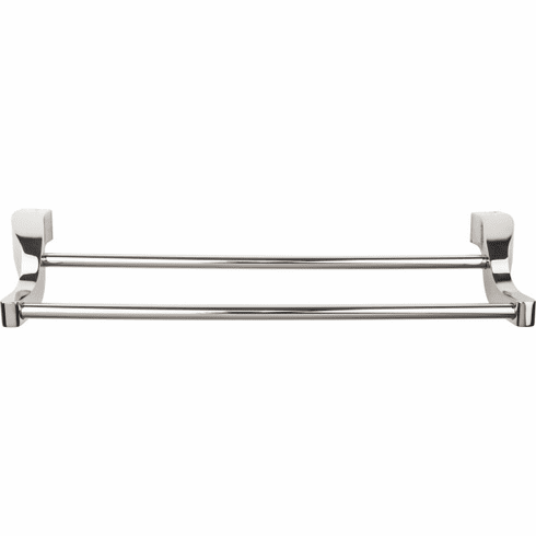 Top Knobs AQ9PN Aqua Double 25 1/4" Wall Mounted  Towel Bar PN