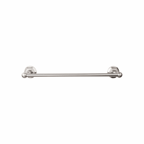 Top Knobs ED10BSNB Edwardian Bath 30" Single Towel Bar - Brushed Satin Nickel - Hex Backplate BSN