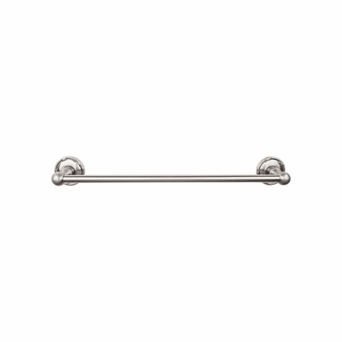 Top Knobs ED10BSNE Edwardian Bath 30" Single Towel Bar - Brushed Satin Nickel - Ribbon Backplate BSN