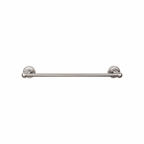 Top Knobs ED10BSNF Edwardian Bath 30" Single Towel Bar - Brushed Satin Nickel - Rope Backplate BSN