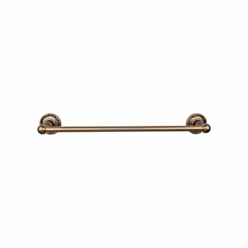 Top Knobs ED10GBZE Edwardian Bath 30" Single Towel Bar - German Bronze - Ribbon Backplate GBZ