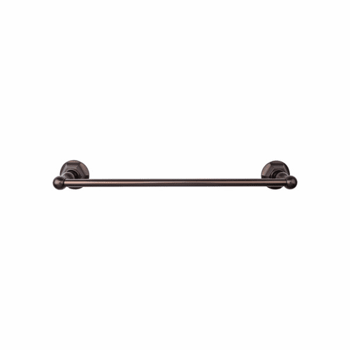 Top Knobs ED10ORBB Edwardian Bath 30" Single Towel Bar - Oil Rubbed Bronze - Hex Backplate ORB