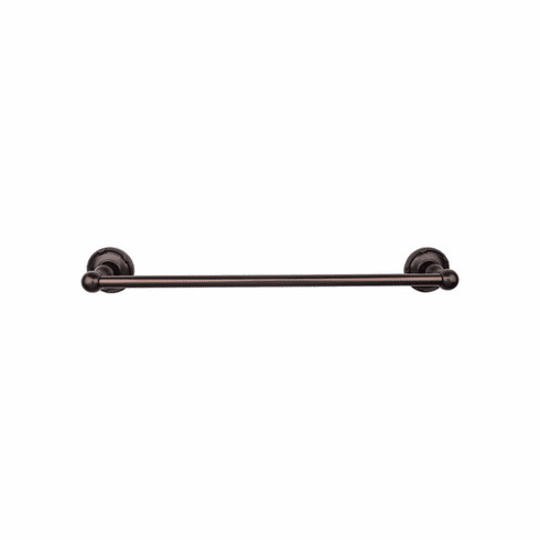 Top Knobs ED10ORBE Edwardian Bath 30" Single Towel Bar - Oil Rubbed Bronze - Ribbon Backplate ORB