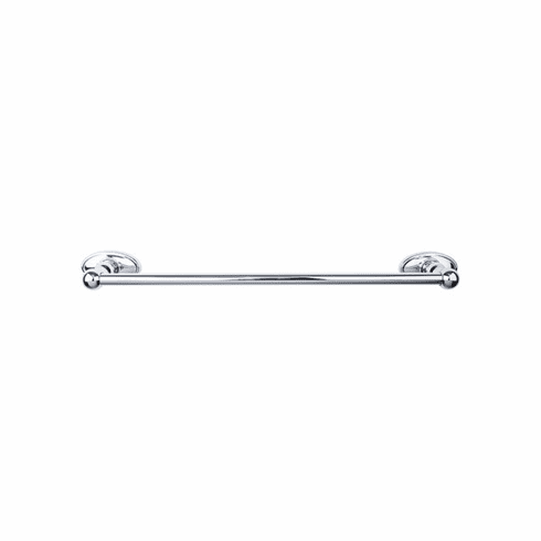 Top Knobs ED10PCC Edwardian Bath 30" Single Towel Bar - Polished Chrome - Oval Backplate PC