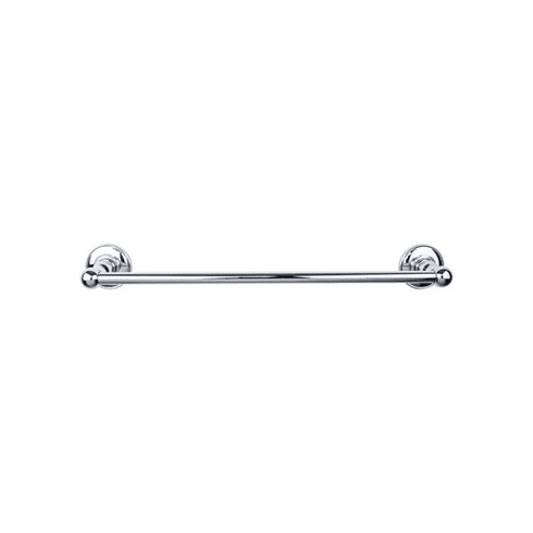 Top Knobs ED10PCD Edwardian Bath 30" Single Towel Bar - Polished Chrome - Plain Backplate PC
