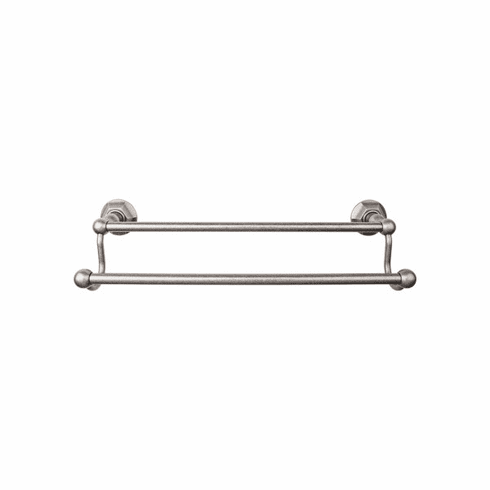 Top Knobs ED11APB Edwardian Bath 30" Double Towel Bar - Antique Pewter - Hex Backplate AP