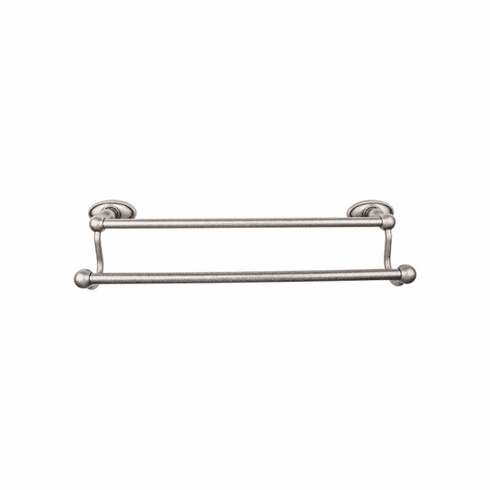 Top Knobs ED11APC Edwardian Bath 30" Double Towel Bar - Antique Pewter - Oval Backplate AP