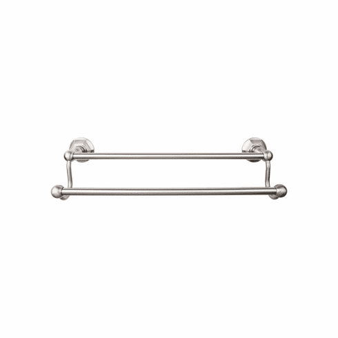 Top Knobs ED11BSNB Edwardian Bath 30" Double Towel Bar - Brushed Satin Nickel - Hex Backplate BSN