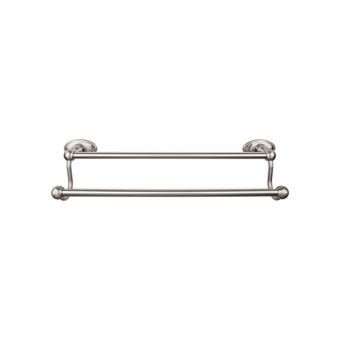 Top Knobs ED11BSNC Edwardian Bath 30" Double Towel Bar - Brushed Satin Nickel - Oval Backplate BSN