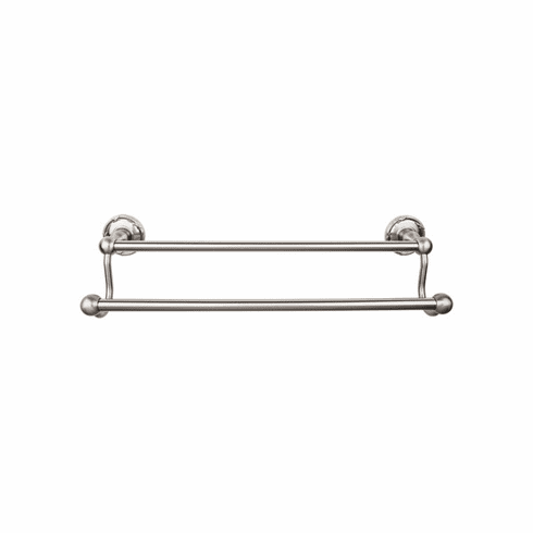 Top Knobs ED11BSNE Edwardian Bath 30" Double Towel Bar - Brushed Satin Nickel - Ribbon Backplate BSN