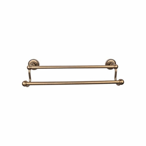 Top Knobs ED11GBZA Edwardian Bath 30" Double Towel Bar - German Bronze - Beaded Backplate GBZ