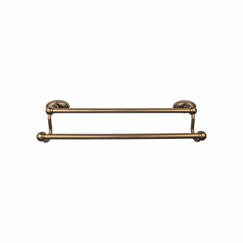 Top Knobs ED11GBZC Edwardian Bath 30" Double Towel Bar - German Bronze - Oval Backplate GBZ
