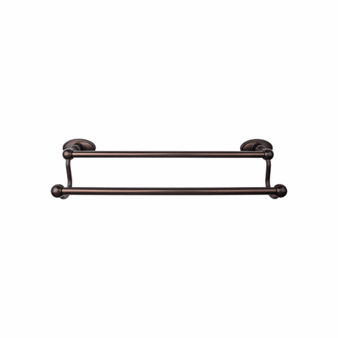 Top Knobs ED11ORBC Edwardian Bath 30" Double Towel Bar - Oil Rubbed Bronze - Oval Backplate ORB