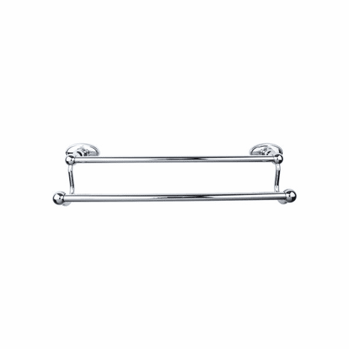 Top Knobs ED11PCC Edwardian Bath 30" Double Towel Bar - Polished Chrome - Oval Backplate PC