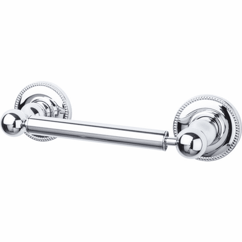 Top Knobs ED3PCA Edwardian Bath Tissue Holder - Polished Chrome - Beaded Backplate PC