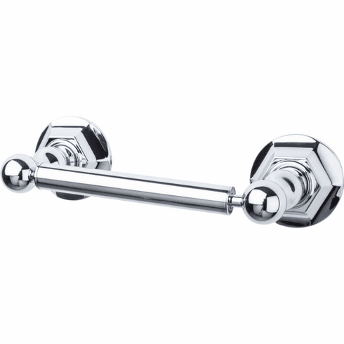 Top Knobs ED3PCB Edwardian Bath Tissue Holder Hex Backplate Polished Chrome
