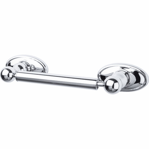 Top Knobs ED3PCC Edwardian Bath Tissue Holder - Polished Chrome  - Oval Backplate PC