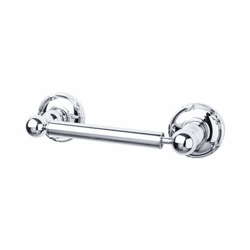 Top Knobs ED3PCE Edwardian Bath Tissue Holder - Polished Chrome  - Ribbon Backplate PC