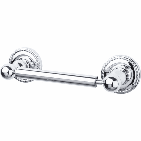 Top Knobs ED3PCF Edwardian Bath Tissue Holder - Polished Chrome - Rope Backplate PC
