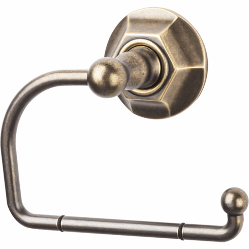 Top Knobs ED4GBZB Edwardian Bath Tissue Hook - German Bronze - Hex Backplate GBZ