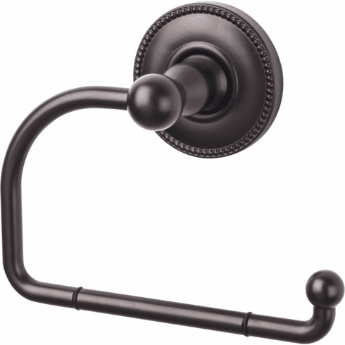 Top Knobs ED4ORBA Edwardian Bath Tissue Hook - Oil Rubbed Bronze - Beaded Backplate ORB