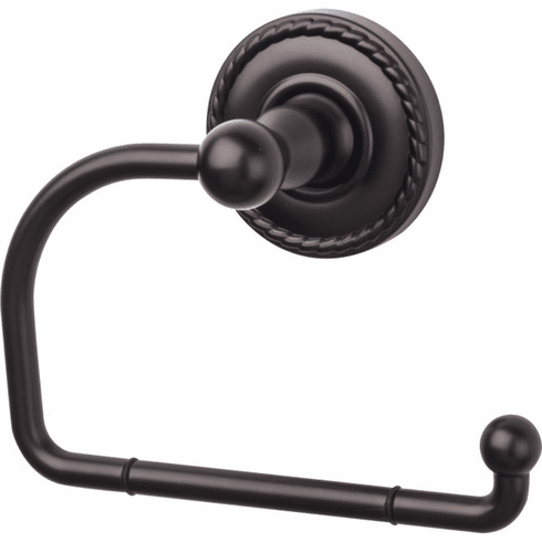 Top Knobs ED4ORBF Edwardian Bath Tissue Hook - Oil Rubbed Bronze - Rope Backplate ORB