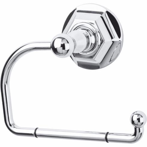 Top Knobs ED4PCB Edwardian Bath Tissue Hook - Polished Chrome - Hex Backplate PC
