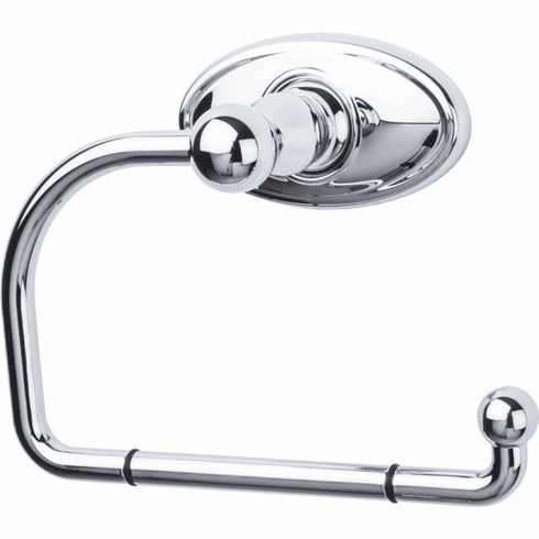 Top Knobs ED4PCC Edwardian Bath Tissue Hook - Polished Chrome - Oval Backplate PC