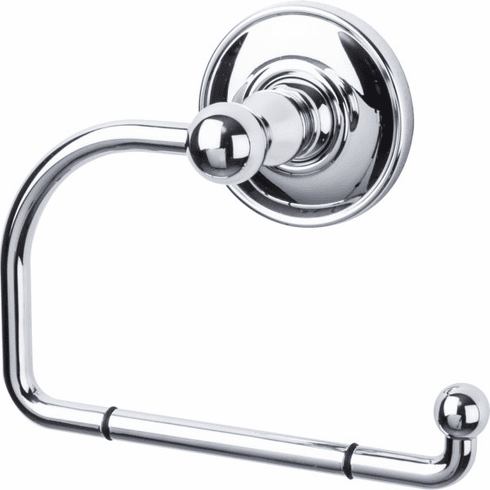 Top Knobs ED4PCD Edwardian Bath Tissue Hook - Polished Chrome - Plain Backplate PC