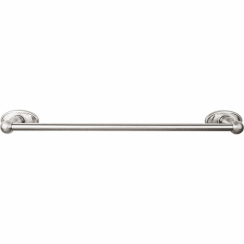 Top Knobs ED6BSNC Edwardian Bath 18" Single Towel Bar - Brushed Satin Nickel - Oval Backplate BSN