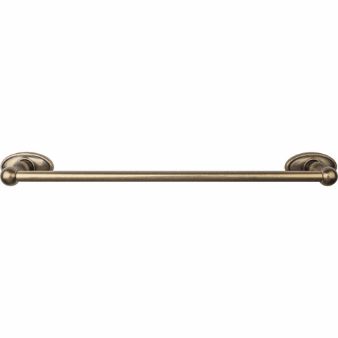 Top Knobs ED6GBZC Edwardian Bath 18" Single Towel Bar - German Bronze - Oval Backplate GBZ