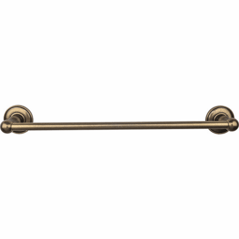 Top Knobs ED6GBZD Edwardian Bath 18" Single Towel Bar - German Bronze - Plain Backplate GBZ
