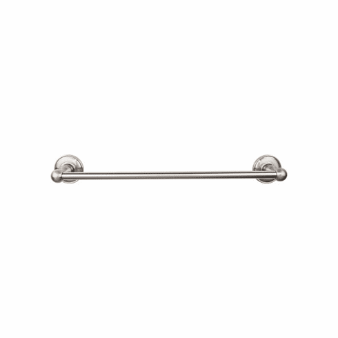 Top Knobs ED8BSND Edwardian Bath 24" Single Towel Bar - Brushed Satin Nickel - Plain Backplate BSN