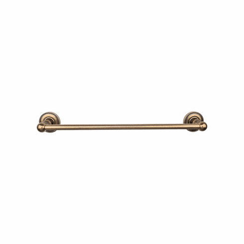 Top Knobs ED8GBZA Edwardian Bath 24" Single Towel Bar - German Bronze - Beaded Backplate GBZ