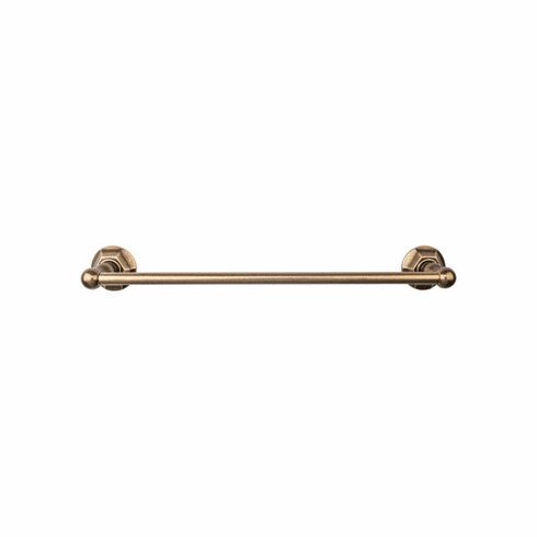 Top Knobs ED8GBZB Edwardian Bath Towel Bar 24 Inch Single - Hex Backplate German Bronze