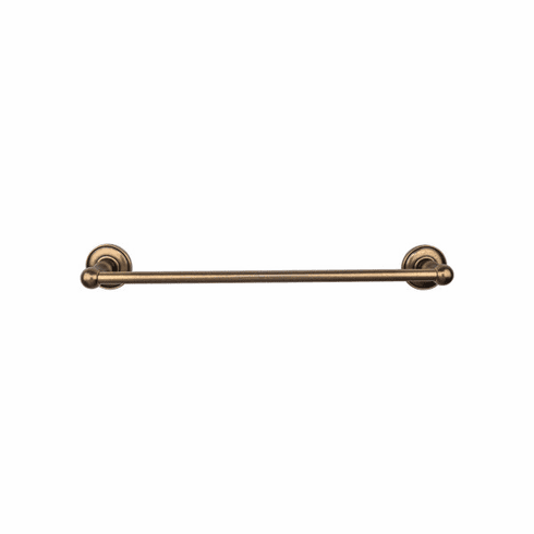 Top Knobs ED8GBZD Edwardian Bath 24" Single Towel Bar - German Bronze - Plain Backplate GBZ
