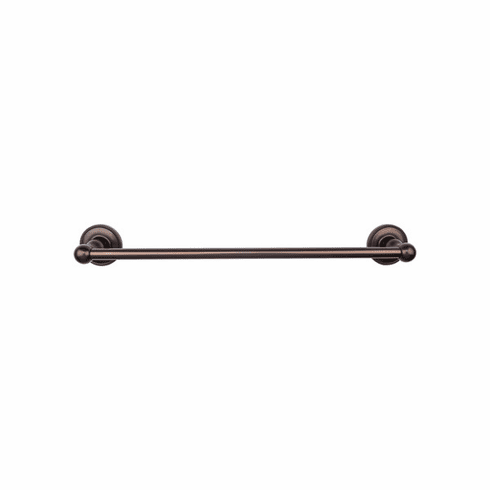 Top Knobs ED8ORBA Edwardian Bath 24" Single Towel Bar - Oil Rubbed Bronze - Beaded Backplate ORB