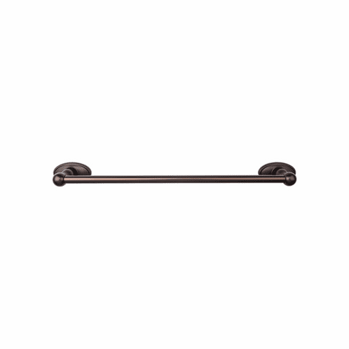Top Knobs ED8ORBC Edwardian Bath Towel Bar 24 In. Single - Oval Backplate Oil Rubbed Bronze