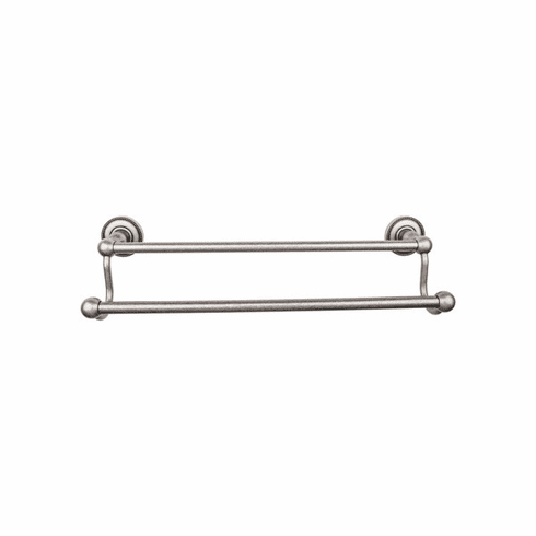 Top Knobs ED9APA Edwardian Bath 24" Double Towel Bar - Antique Pewter - Beaded Backplate AP