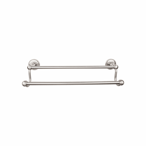 Top Knobs ED9BSNA Edwardian Bath 24" Double Towel Bar - Brushed Satin Nickel - Beaded Backplate BSN