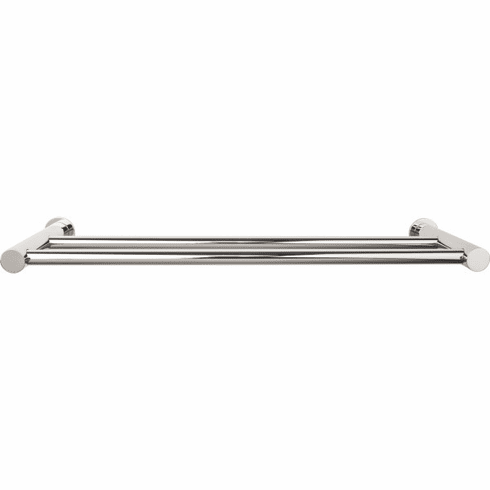 Top Knobs HOP11PN Hopewell Bath 30" Double Towel Bar - Polished Nickel PN