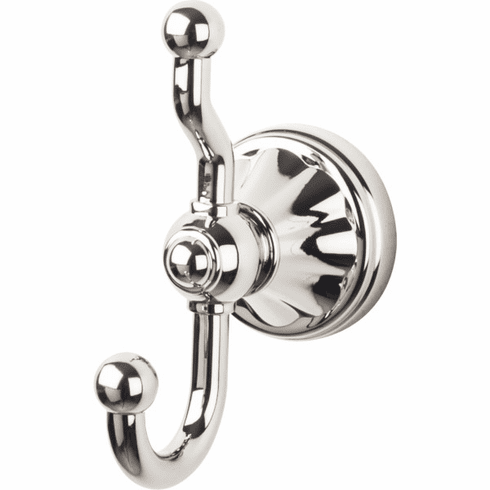 Top Knobs HUD2PN Hudson Bath Double Hook - Polished Nickel PN