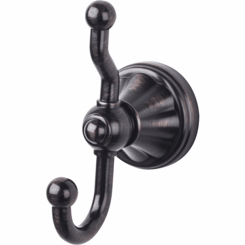 Top Knobs HUD2TB Hudson Bath Double Hook - Tuscan Bronze TB