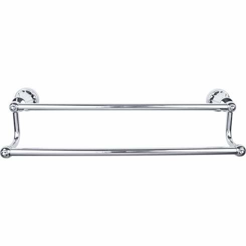 Top Knobs HUD9PC Hudson Bath 24" Double Towel Bar - Polished Chrome PC