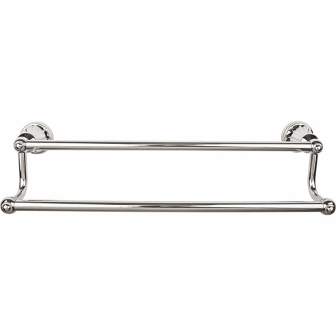 Top Knobs HUD9PN Hudson Bath 24" Double Towel Bar - Polished Nickel PN