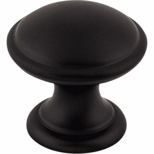 Top Knobs M1878 Rounded 1 1/4" Diameter Round Knob BLK